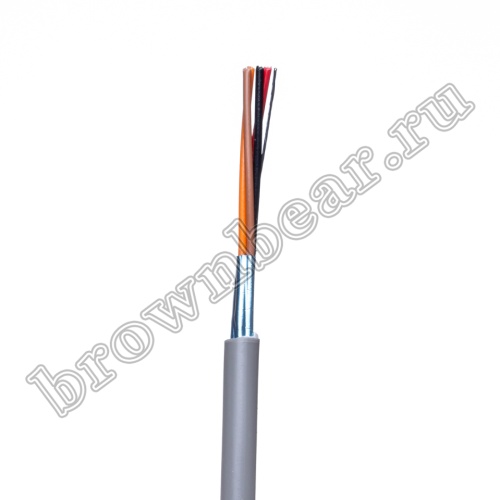 Кабель сигнальный коммуникационный 4 провода, 26AWG, бухта 50м, экранированный, серый SIN YU фото 2