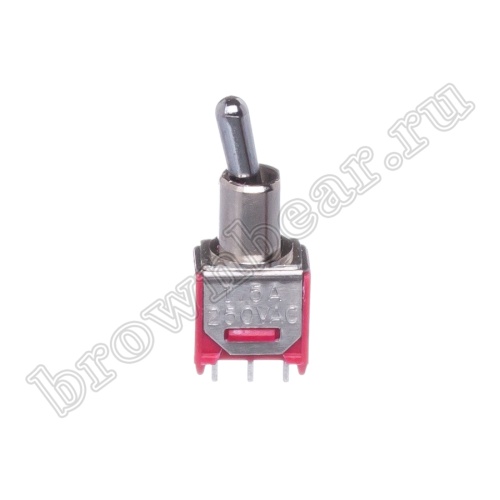 Тумблер мини однополюсный, 3 контакта (on-on), на плату угловой, SPDT (B070BV) PST-71AR1 фото 5