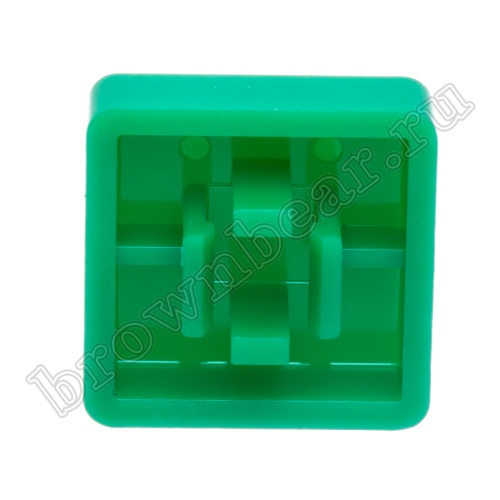 Колпачок квадратный для тактовой кнопки, зеленый SWT-9S-E фото 2