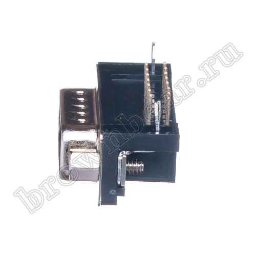 Разъем D-SUB 15 контактов, вилка на плату, прямой угол  7.2мм DRB-15MA фото 4