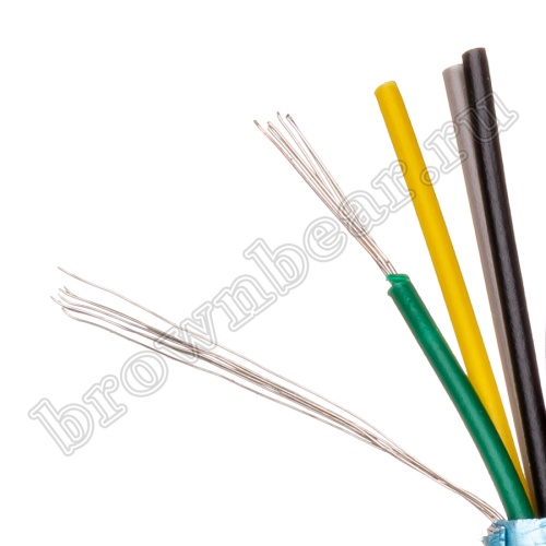 Кабель сигнальный коммуникационный 15 проводов, 26AWG, бухта 50м, экранированный, серый SIN YU фото 4