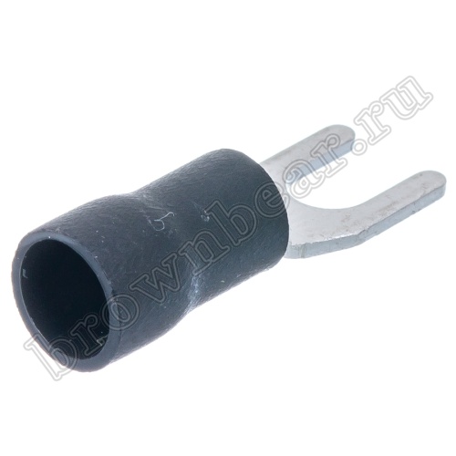 Клемма вилочная обжимная тип "U" 4.3 мм, на провод 2.5 - 4.0 мм², изолированная, кратно 100шт. TYI-3.5-4 фото 3