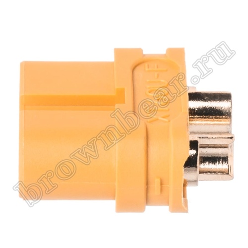 Разъем питания XT60 для АКБ, 2 контакта, розетка на кабель XT60U-F.G.Y фото 2