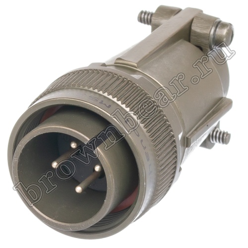Разъём Amphenol серии MS, 4 контакта, вилка на кабель, тип 18, резьбовой MS3106E-18-4P