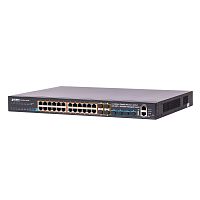 SGS-6341-24P4X Стекируемый управляемый PoE коммутатор L3 24 портa 1Гб/с  + 4 слота 10Гб/с SFP+  