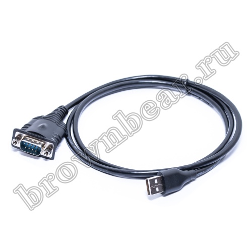 Кабель-конвертер USB, тип А вилка - D-SUB 9 вилка RS-232 COM-port, 1.1 метр, FTDI+213 чип