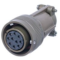 Разъем Amphenol серии 97B, ACA-B, 10 контактов, розетка на кабель, тип 18, байонет 97B3106E-18-1S