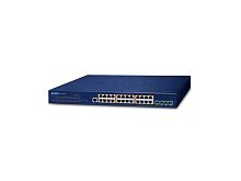 SGS-6310-24P4X Управляемый L3 стекируемый коммутатор Planet, 24 порта 10/100/1000Мбит/с, PoE 370Вт, 4 порта SFP+ 10Гбит/с