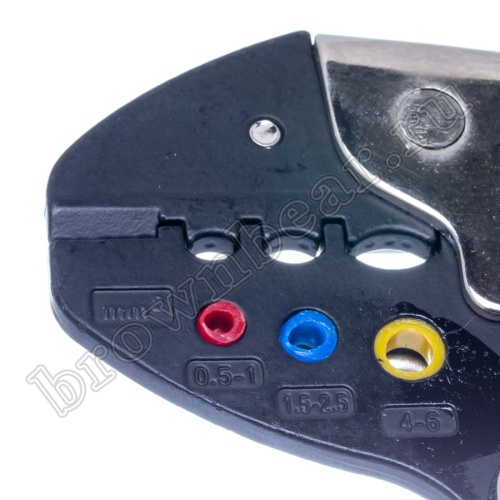 Пресс-клещи (кримпер) для обжима изолированных клемм на провод 10-20 AWG, с зачисткой и обрезкой YY-78-320 фото 3