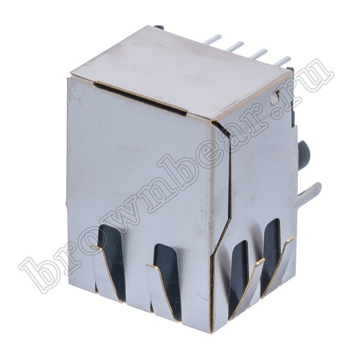 Разъём RJ-45 гнездо на плату, 8 контактов, тип 16, экранированный TJ16S-8P8C фото 7