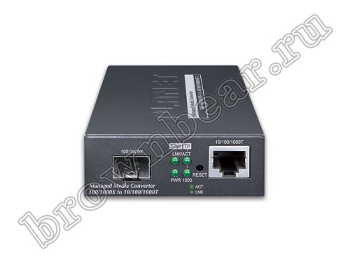 GT-915A Управляемый медиаконвертер Planet 1 порт 10/100/1000Мб/с + 1 слот SFP 100/1000Мб/с фото 2
