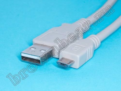 Кабель (шнур) USB, тип А - micro USB, вилка - вилка, с ферритовым кольцом, 1.8 метра