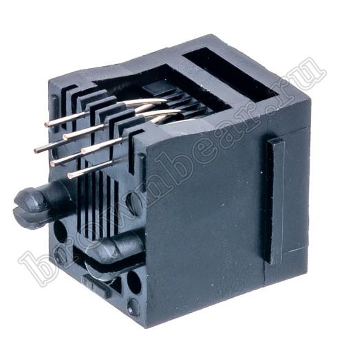 Разъём RJ-12 гнездо на плату, 6P6C, тип 3/1 TJ3/1-6P6C фото 2