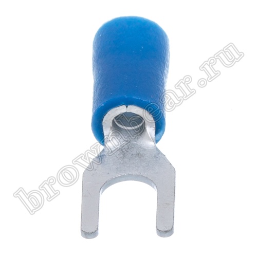 Клемма вилочная обжимная тип "U" 4.3 мм, на провод 1.5 - 2.5 мм², изолированная, кратно 100шт. TYI-2-4 фото 4