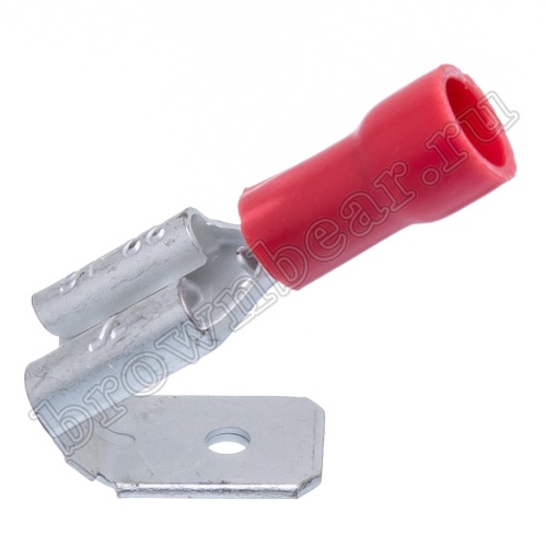 Клемма плоская обжимная 6.3 мм, гнездо + вилка на провод 0.25 - 1.5м², изолирорванная, кратно 100шт., РПИ-О TAI-1.25MF фото 2