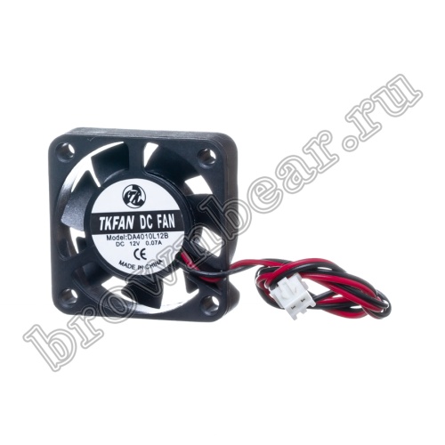 Вентилятор для корпуса 40х40х10, DC 12В, 0.07А, подшипник качения (DAC4010L12B) фото 6