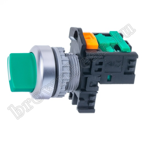 Селекторный переключатель управления, 2 позиции с фиксацией, 30 мм, НР, зеленый TN2SS2G-1A фото 7
