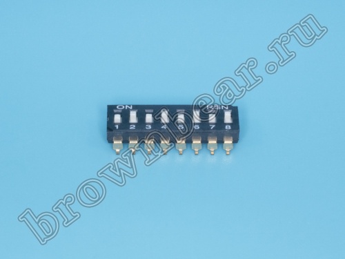 Переключатель Dip-Switch 8 контактных групп, планарный фото 2