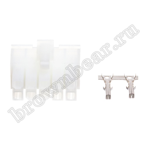 Разъем питания Mini-Fit 10 контактов, гнездо на кабель, шаг 4,2мм MF-10F фото 4