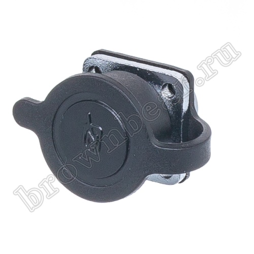 Разъём М14 2 контакта розетка на блок, квадратный фланец фото 6