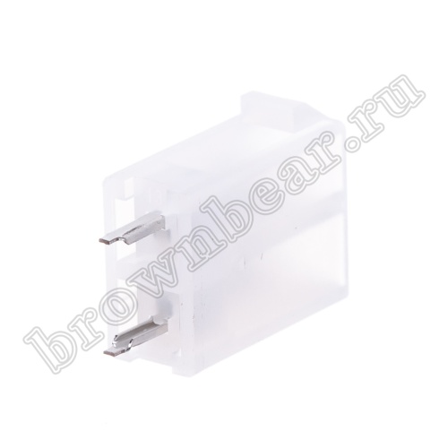 Разъем питания Mini-Fit 2 контакта, вилка на плату, шаг 4,2мм MF-2MA фото 4