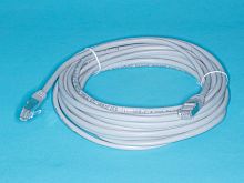 Патч-корд (шнур) RJ-45 - RJ-45 кат.5е, 6м, экранированный, серый 