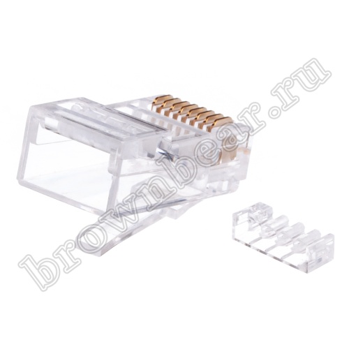 Разъём RJ-45 8P8C, 6 категории, со вставкой, универсальный TP6-8P8C-S2 фото 5