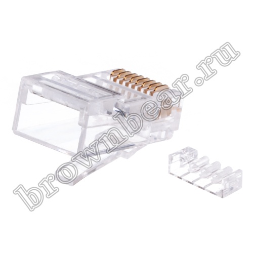 Разъём RJ-45 8P8C, 6 категории, со вставкой, универсальный TP6-8P8C-S2 фото 5