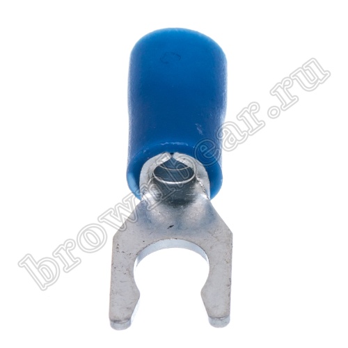 Клемма вилочная обжимная тип "U" 4.3 мм на провод 1.5 - 2.5 мм² с защелкой, изолированная, кратно 100шт. TYLI-2-4 фото 4