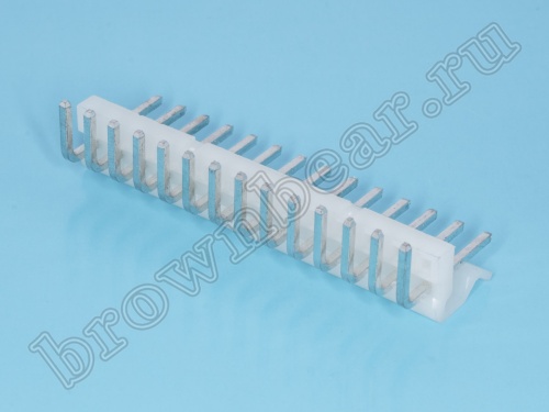 Разъем питания 14 контактов, вилка на плату, прямой угол, шаг 3.96 мм PWL-14R фото 3