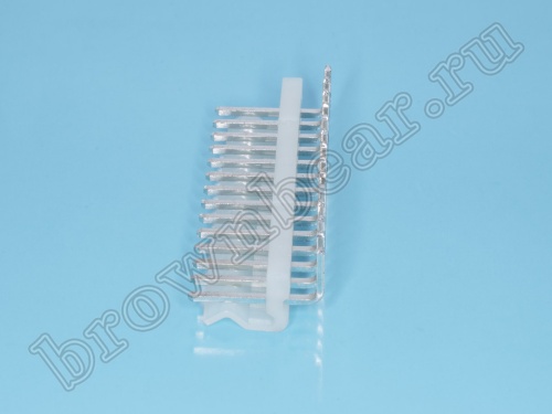 Разъем питания 14 контактов, вилка на плату, прямой угол, шаг 3.96 мм PWL-14R фото 6