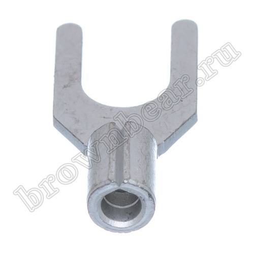 Клемма вилочная обжимная тип "U" 4.0 мм, на провод 0.25 - 1.5 мм², неизолированная, кратно 100шт. TY-1.25-4S фото 2