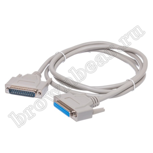 Кабель (шнур) RS-232 DB25M-DB25F, 25 проводов, 1.8 метра