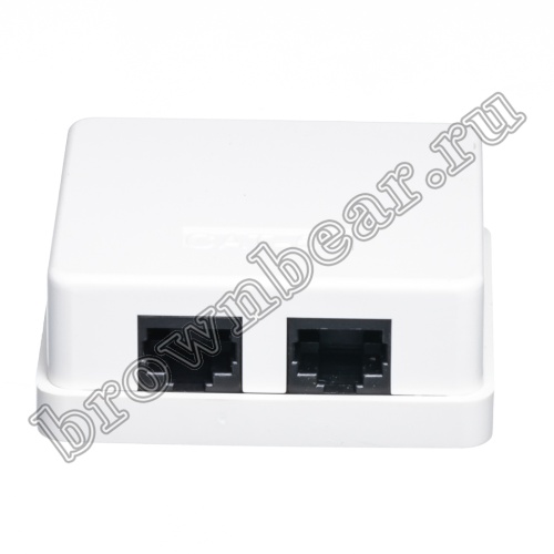 Розетка компьютерная накладная двойная RJ-45 категория 5е, тип KRONE, белая  фото 6