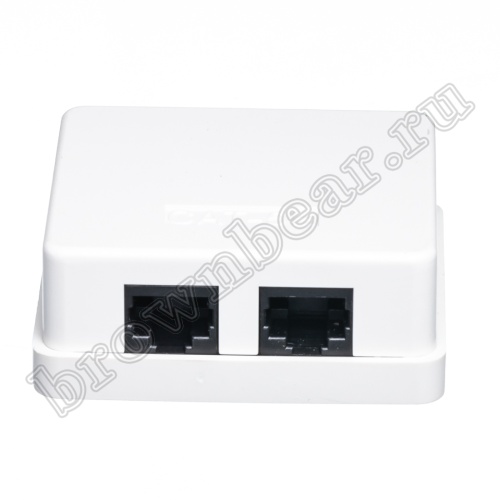Розетка компьютерная накладная двойная RJ-45 категория 5е, тип KRONE, белая  фото 6