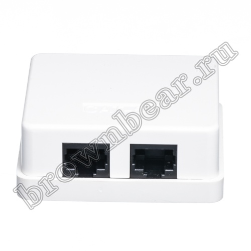 Розетка компьютерная накладная двойная RJ-45 категория 5е, тип KRONE, белая  фото 6