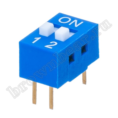 Переключатель Dip-Switch 2 контактных группы (B001A) SWD1-2
