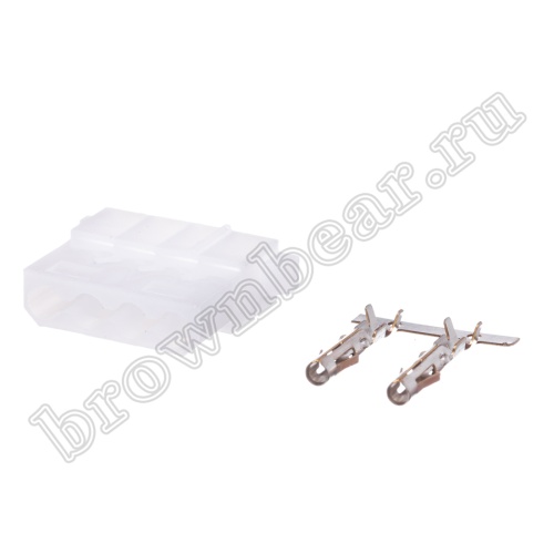 Разъем питания 4 контакта, гнездо на кабель, к дисководу, шаг 5.08 мм TH-4F