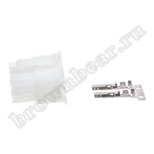 Разъем питания Mini-Fit 10 контактов, гнездо на кабель, шаг 4,2мм MF-10F фото 5