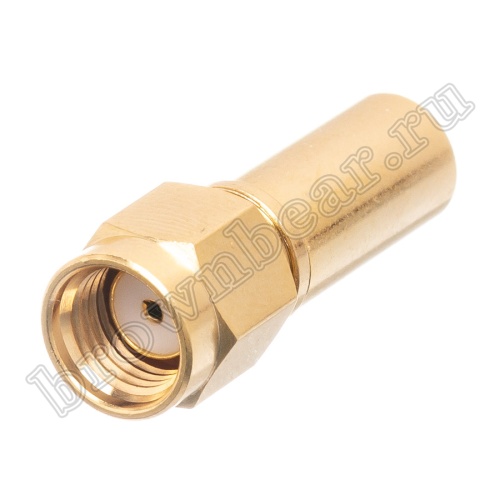 Разъем RP-SMA гнездо на кабель RG-58, обжимной, позолоченный RP-SMA-C58JG