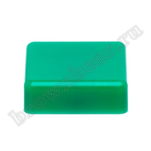 Колпачок квадратный для тактовой кнопки, зеленый SWT-9S-E фото 5