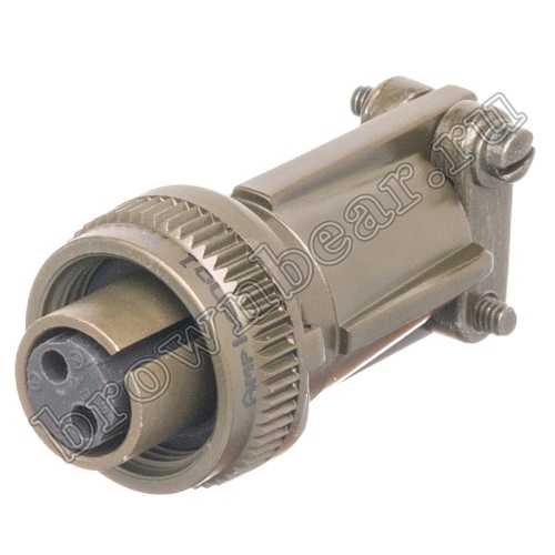 Разъём Amphenol серии MS, 2 контакта, розетка на кабель, тип 12S, резьбовой MS3106E-12S-3S