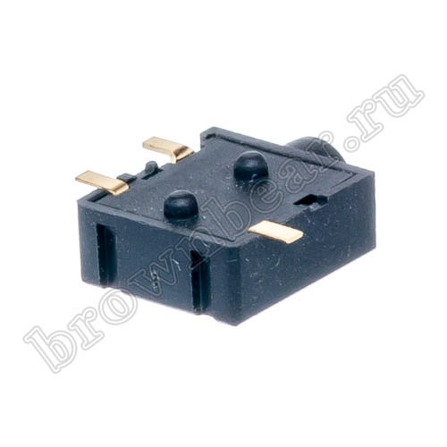 Разъём 2.5мм гнездо mini Jack на плату, поверхностный монтаж, стерео, 3 контакта AUB-35 фото 4