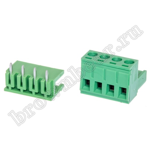 Клеммник винтовой провод-плата, 4 контакта, 5.0 мм, угловой TB-06RC фото 3