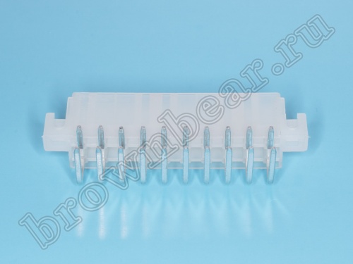 Разъем питания Mini-Fit 20 контактов, вилка на плату, прямой угол, под винты, шаг 4,2мм MF-20MRB фото 2