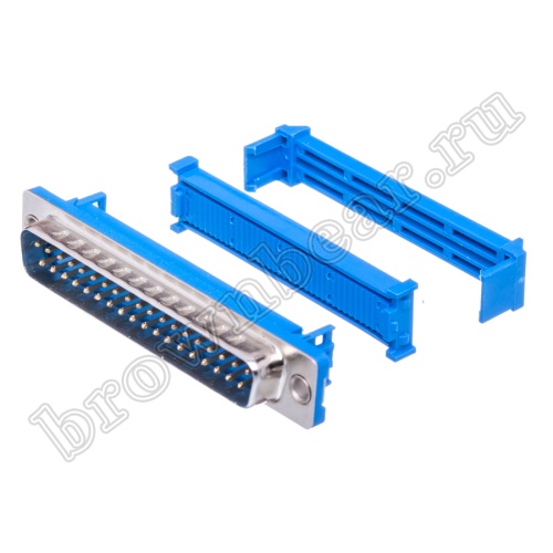 Разъем D-SUB  37 контактов, вилка на плоский кабель, тип 2 DI-37M фото 3