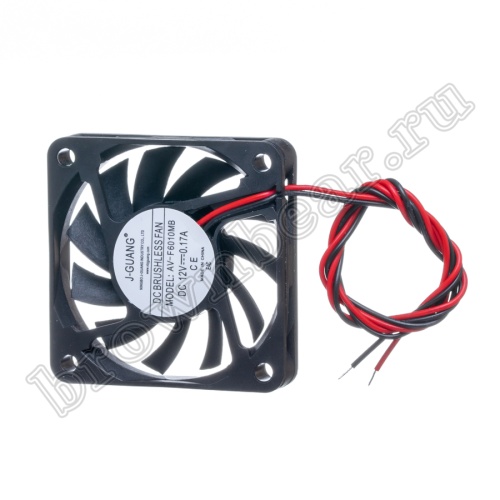 Вентилятор для корпуса 60х60х10, DC 12В, 0.17А,  подшипник качения, AV-F6010MB фото 5