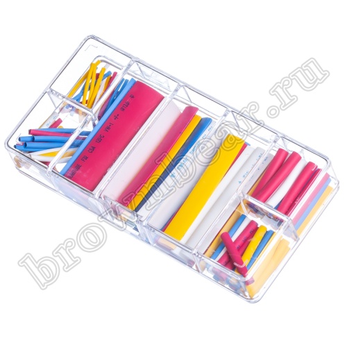 Набор термоусадочных трубок ТУТ (кембрик), диаметр 1.5-2.5-3.5-5 мм (длина 35 мм), 7-10-13 мм (длина 75 мм)  KSS фото 2