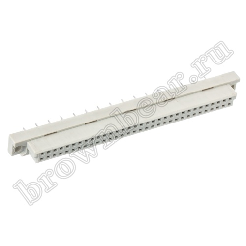 Разъём DIN 41612 32 контакта, розетка, длина контакта 4.0 мм, нечётный, 2 ряда фото 2