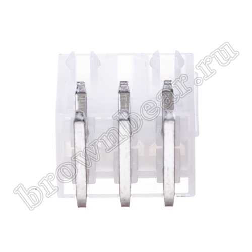 Разъем питания Mini-Fit 6 контактов, вилка на плату, прямой угол, с фиксатором, шаг 4,2мм MF-6MRA фото 4